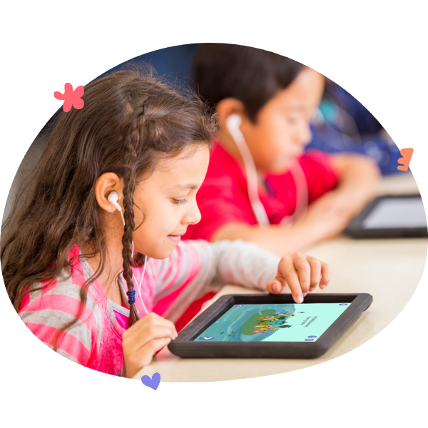 Spanish-speaking child reads English confidently from FabuLingua — after-school ESL program for English Learners closes the at-home reading gap